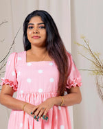 Load image into Gallery viewer, Floral Printed Linen Cotton Kurti for Women β Comfortable Daily Wear by Stanwells Designs