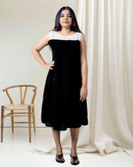 Load image into Gallery viewer, Black Velvet Sleeveless Kurti for Women β Party & Evening Wear by Stanwells Designs