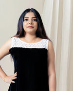 Load image into Gallery viewer, Black Velvet Sleeveless Kurti for Women β Party & Evening Wear by Stanwells Designs
