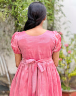 Load image into Gallery viewer, Blush Pink Designer Tissue Frock Kurti - Stanwells Designs