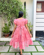 Load image into Gallery viewer, Blush Pink Designer Tissue Frock Kurti - Stanwells Designs