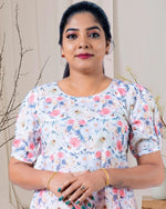 Load image into Gallery viewer, Floral Printed Linen Cotton Kurti for Women β Occasion & Festive Wear by Stanwells Designs