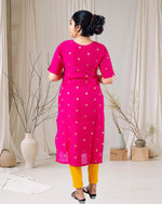 Load image into Gallery viewer, Magenta Cotton Silk Dotted Kurti for Women β Elegant Party Wear by Stanwells Designs