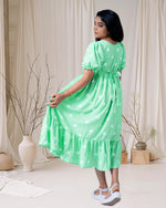 Load image into Gallery viewer, Pista Green Polka Dot Kurti for Women β Casual & Daily Wear by Stanwells Designs