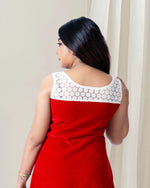 Load image into Gallery viewer, Red Velvet Sleeveless Kurti for Women β Party & Occasion Wear by Stanwells Designs
