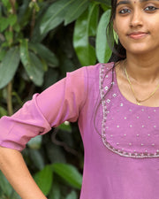 Glori Silk Lavender kurti - Stanwells Designs